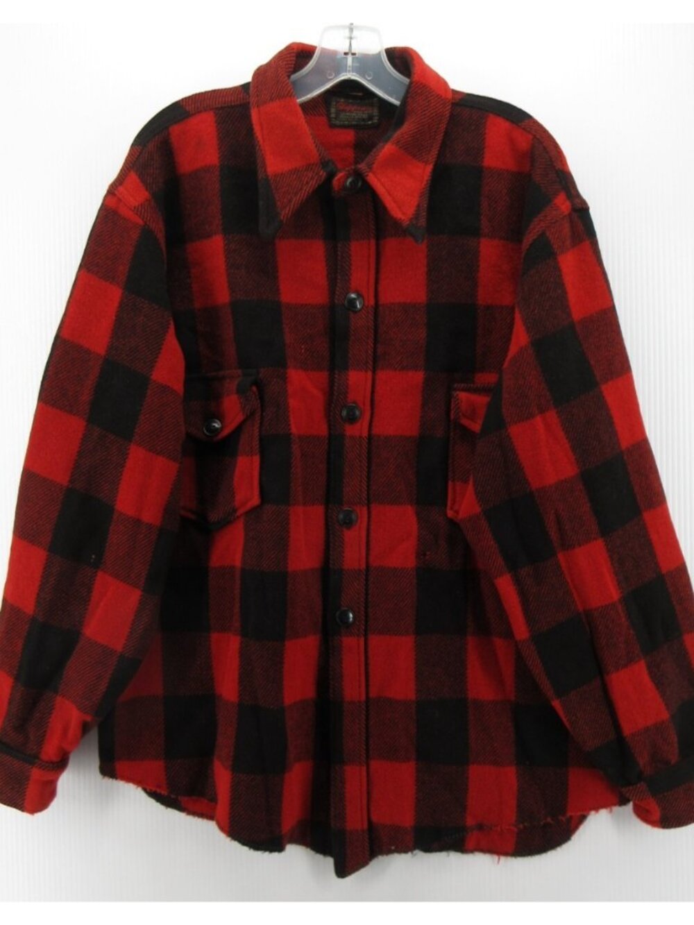 VINTAGE Chippewa Shirt XL Wool Buffalo Plaid Hunting 60s 50s Heritage *